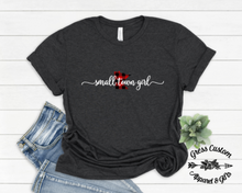 Load image into Gallery viewer, Small Town Girl Dark Grey (Youth and Adult) T-Shirt, Long Sleeve Tee, Crew Neck Sweatshirt, Hoodie