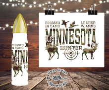 Load image into Gallery viewer, Minnesota Hunter Camo 32 oz Sublimation Bullet Thermos, Hunting Gift