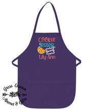 Load image into Gallery viewer, Personalized Girls Glitter Cookie Tester Apron With Name