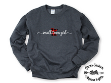 Load image into Gallery viewer, Small Town Girl Dark Grey (Youth and Adult) T-Shirt, Long Sleeve Tee, Crew Neck Sweatshirt, Hoodie