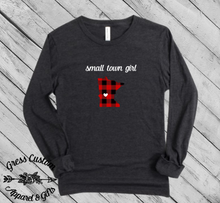 Load image into Gallery viewer, Small Town Girl Dark Grey (Youth and Adult) T-Shirt, Long Sleeve Tee, Crew Neck Sweatshirt, Hoodie