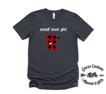Load image into Gallery viewer, Small Town Girl Dark Grey (Youth and Adult) T-Shirt, Long Sleeve Tee, Crew Neck Sweatshirt, Hoodie