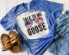 Load image into Gallery viewer, Talk To Me Blue or Red Bleached T-Shirt