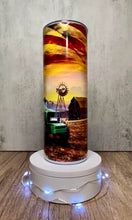 Load image into Gallery viewer, Patriotic Farm Tractor Tumbler, Farming Design, 20 oz. Skinny Tumbler or Water Bottle