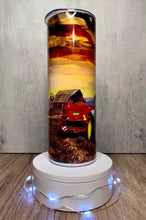 Load image into Gallery viewer, Patriotic Farm Tractor Tumbler, Farming Design, 20 oz. Skinny Tumbler or Water Bottle