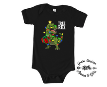 Load image into Gallery viewer, Tree Rex Dinosaur Christmas Baby, Toddler, Youth
