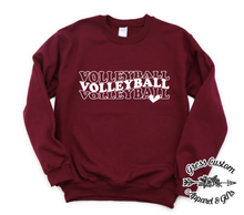 Load image into Gallery viewer, Streeters Volleyball Heart Maroon (Youth and Adult)