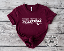 Load image into Gallery viewer, Streeters Volleyball Heart Maroon (Youth and Adult)