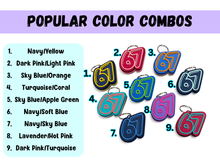 Load image into Gallery viewer, 3D Printed 67 Clicking Keychain Fidget - Trendy Gift for Kids
