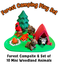 Load image into Gallery viewer, Camping Play Set (10 Mini Animals + Camp Site)
