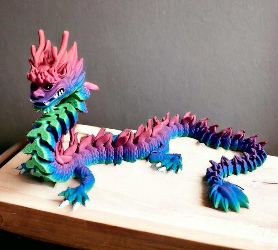 3D Printed Imperial Dragon - PINK/BLUE/GREEN