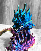 Load image into Gallery viewer, 3D Printed Imperial Dragon - METALLIC RAINBOW TRICOLOR
