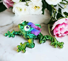 Load image into Gallery viewer, 3D Printed Rose Frog - PINK/PURPLE ROSE
