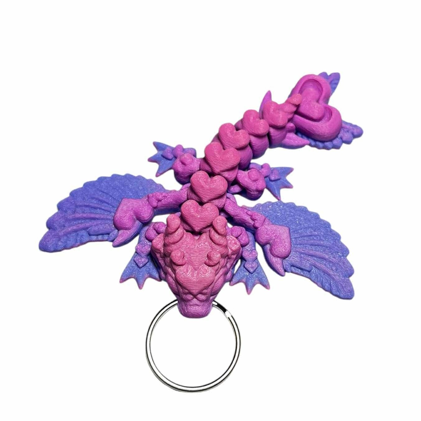 3D Printed Heart Dragon Keychain – GressCustoms