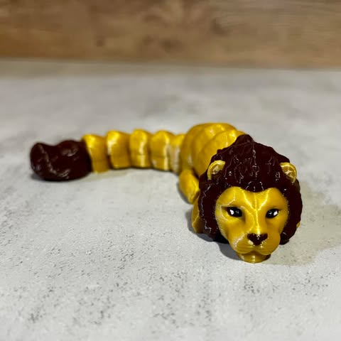 3D Printed Lion Family