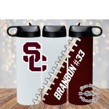 Load image into Gallery viewer, Personalized Streeters Football Sublimation Tumbler, 20 oz. Skinny Tumbler or Water Bottle
