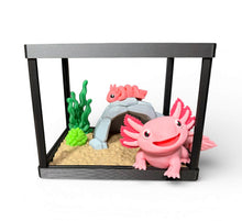 Load image into Gallery viewer, Axolotl Terrarium Scene - Articulated Axolotl + Mini Water Cave
