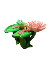 Load image into Gallery viewer, 3D Printed Metallic Green Lily Pad for Frog (Frog Not Included) - Ready to Ship
