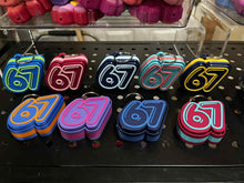 Load image into Gallery viewer, 3D Printed 67 Clicking Keychain Fidget - Trendy Gift for Kids
