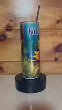 Load and play video in Gallery viewer, Glitter Sunflower Tumbler or Water Bottle
