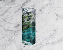 Load and play video in Gallery viewer, Mountain With Glacial Lake Tumbler or Water Bottle

