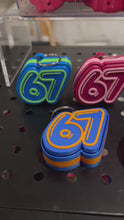 Load and play video in Gallery viewer, 3D Printed 67 Clicking Keychain Fidget - Trendy Gift for Kids
