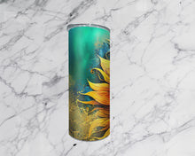 Load and play video in Gallery viewer, Glitter Sunflower Tumbler or Water Bottle
