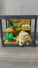 Load and play video in Gallery viewer, Bearded Dragon Terrarium Scene - Articulated Dragon + Mini Cave Hide
