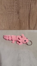 Load and play video in Gallery viewer, 3D Printed Axolotl Keychain
