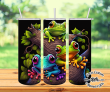 Load image into Gallery viewer, Rainbow Frog Tumbler or Water Bottle
