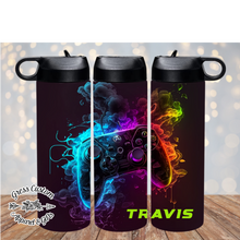 Load image into Gallery viewer, Video Game Controller Tumbler or Water Bottle With Name
