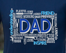 Load image into Gallery viewer, DAD T-Shirt With Tools, Customize Design And Shirt Color
