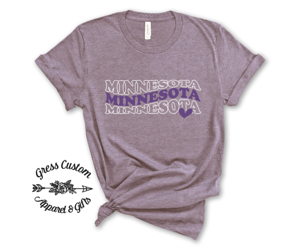 Minnesota Wave With Heart T-Shirt
