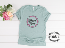 Load image into Gallery viewer, Personalized Blessed Mom T-Shirt With Names
