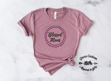 Load image into Gallery viewer, Personalized Blessed Mom T-Shirt With Names
