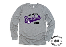 Load image into Gallery viewer, Classic Huskies Baseball Light Grey (Baby, Toddler, Youth, and Adult)
