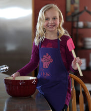 Load image into Gallery viewer, Personalized Girls Glitter Cookie Tester Apron With Name
