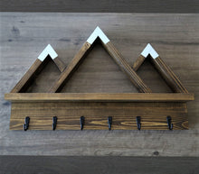 Load image into Gallery viewer, Mountain Coat Rack with Shelf, Key Rack, Wedding Gift, Housewarming Gift
