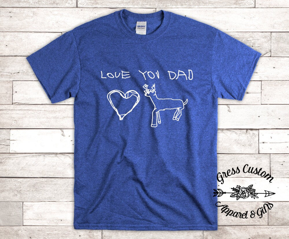 Custom T-Shirt With Child's Drawing, Personalized Gift From Kids