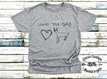 Load image into Gallery viewer, Custom T-Shirt With Child&#39;s Drawing, Personalized Gift From Kids
