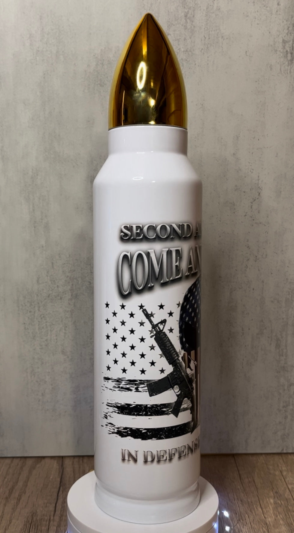 Second Amendment Come and Take It 32 oz Sublimation Bullet Thermos