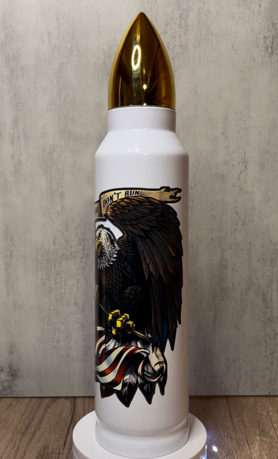 In God We Trust Second Amendment Eagle 32 oz Sublimation Bullet Thermos,  Hunting Gift