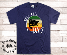 Load image into Gallery viewer, Reel Cool Dad Fishing T-Shirt, Navy or Dark Grey
