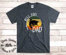 Load image into Gallery viewer, Reel Cool Dad Fishing T-Shirt, Navy or Dark Grey
