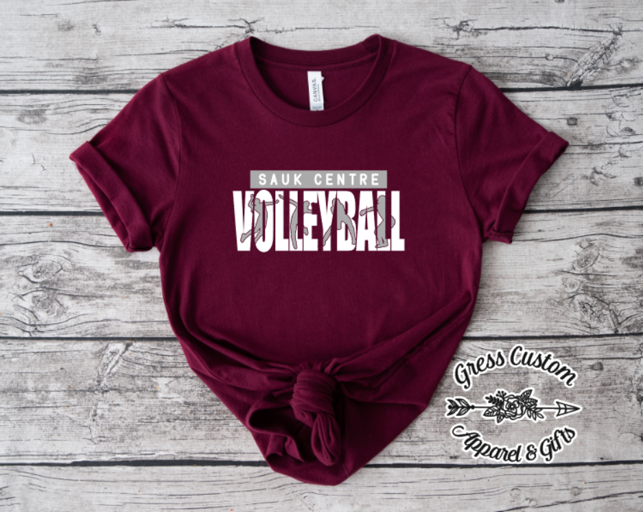 Streeters Volleyball Players Maroon (Youth and Adult) GressCustoms