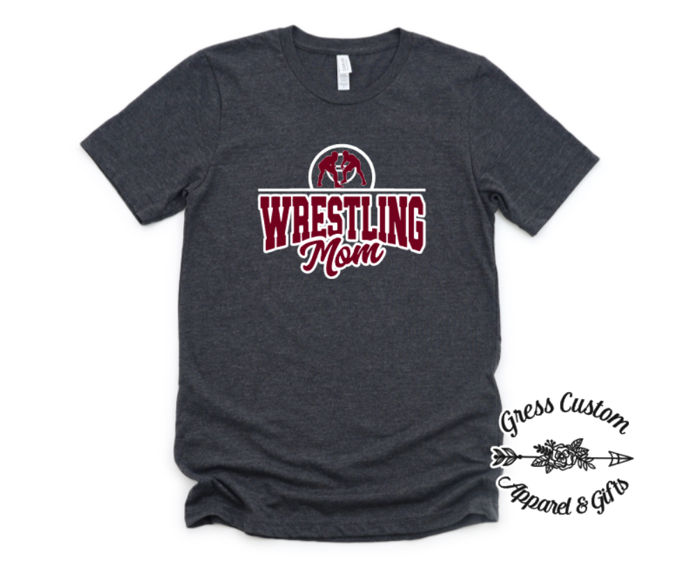 Wrestling Mom Shirt, Personalize With Team Colors